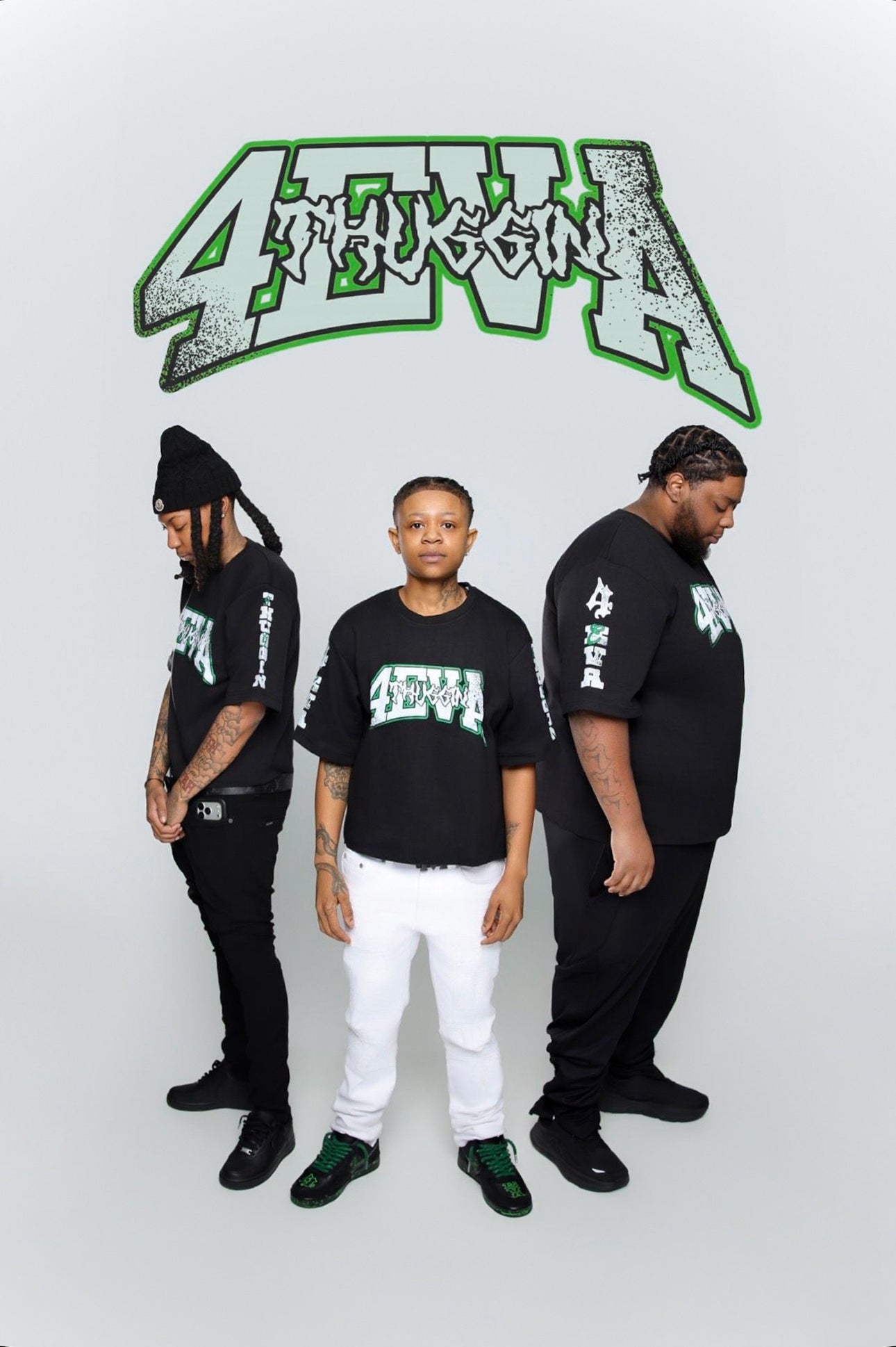 4evaThuggin “cropped” T-shirt